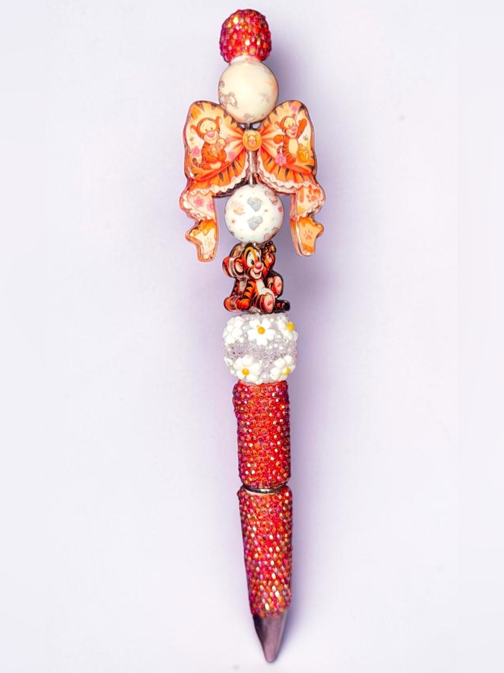 Tigger’s Daisy Bounce Custom Beaded Pen | Sparkly Disney Rhinestone Pen
